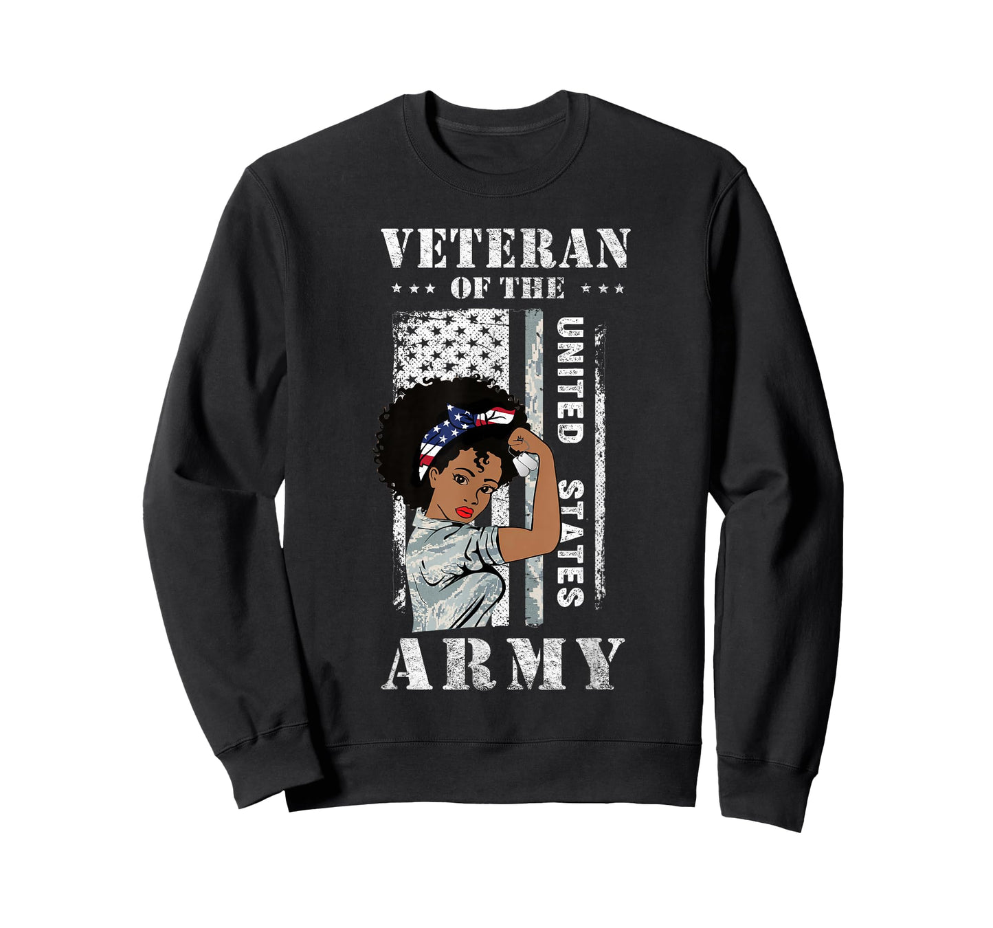 Veteran of The US Army, Proud Black Women Army Veteran T-Shirt