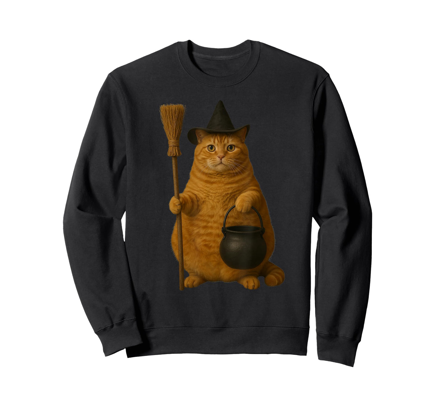 Orange Tabby Cat, Chunky Fat Halloween Kitty Cat T-Shirt