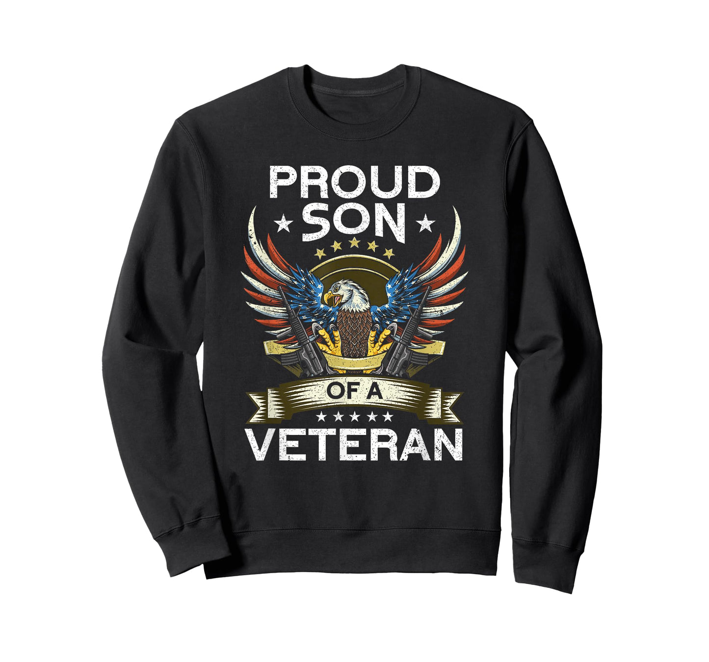 Proud Son Of A Veteran | USA Flag Proud American Veteran Son T-Shirt