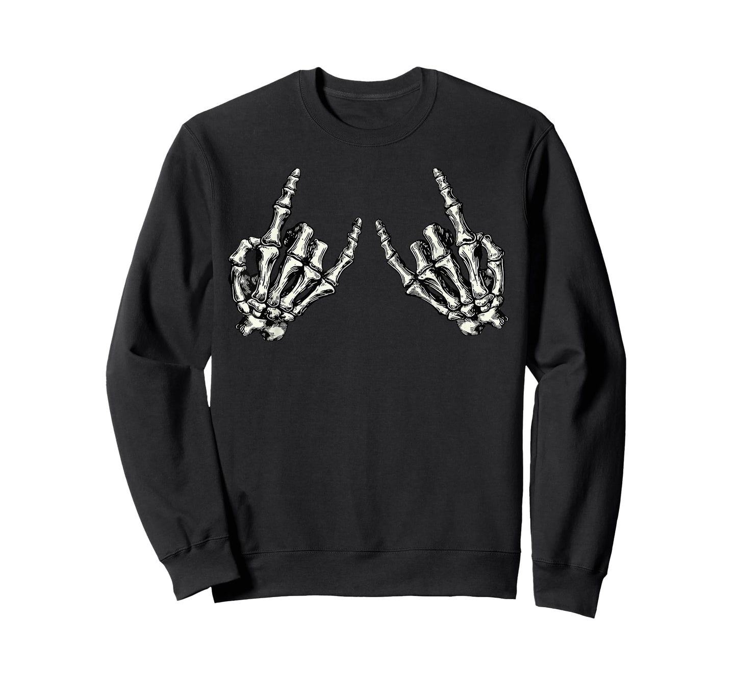 Skeleton Hands Halloween Rock & Roll Star Music Lover Rocker T-Shirt