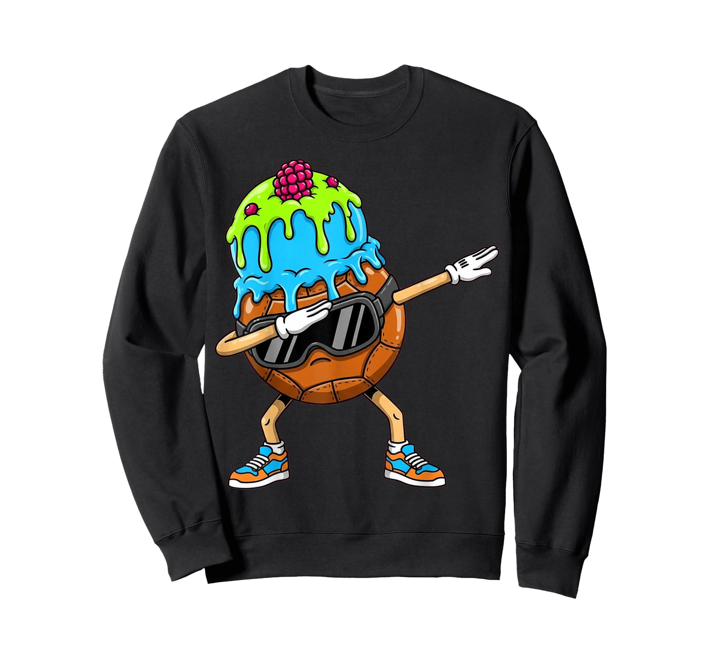 Dabbing Handball Drip Ice Cream Kids Youth Boys Girls T-Shirt