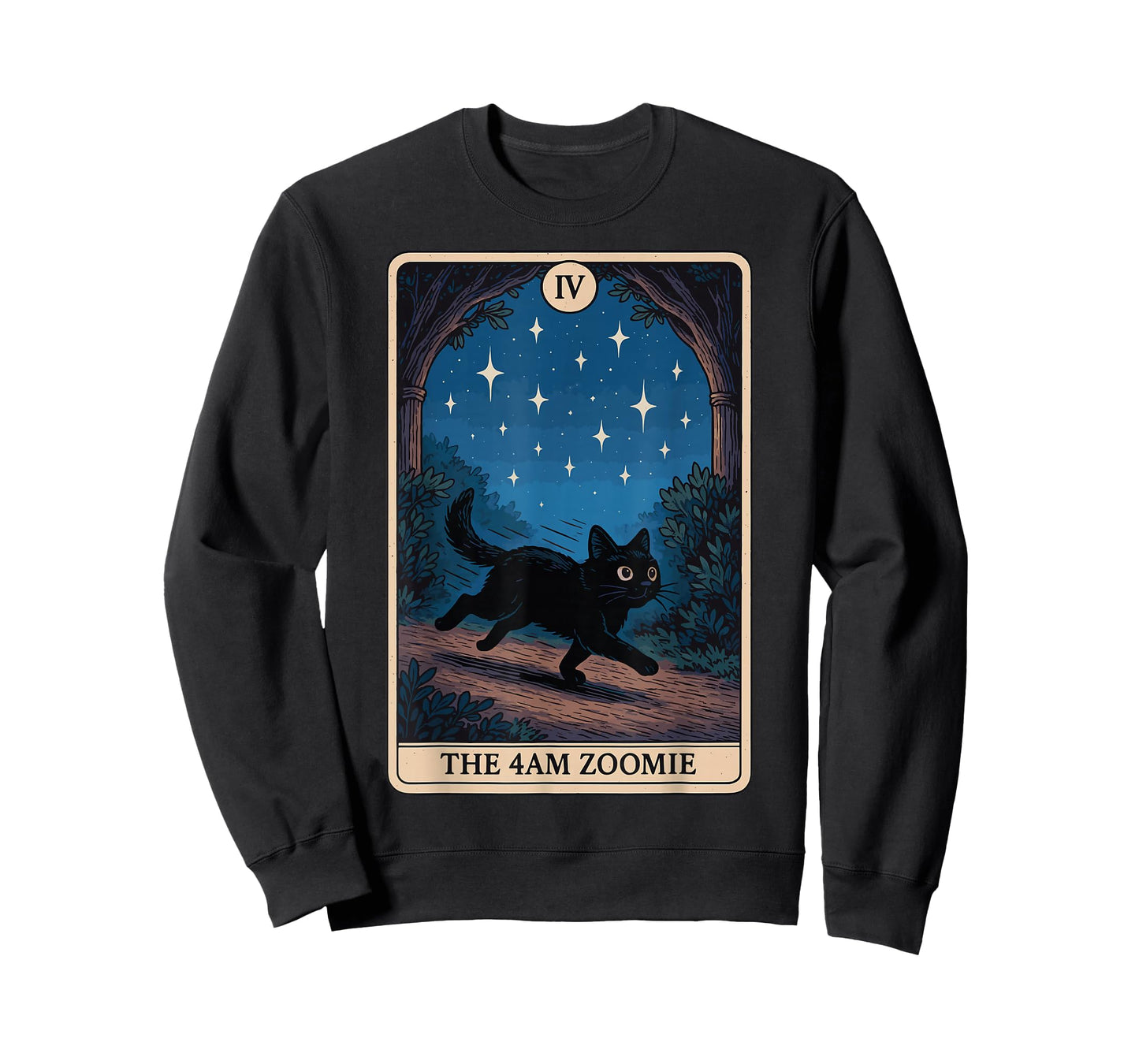 The 4AM Zoomie Cat Tarot Card T-Shirt