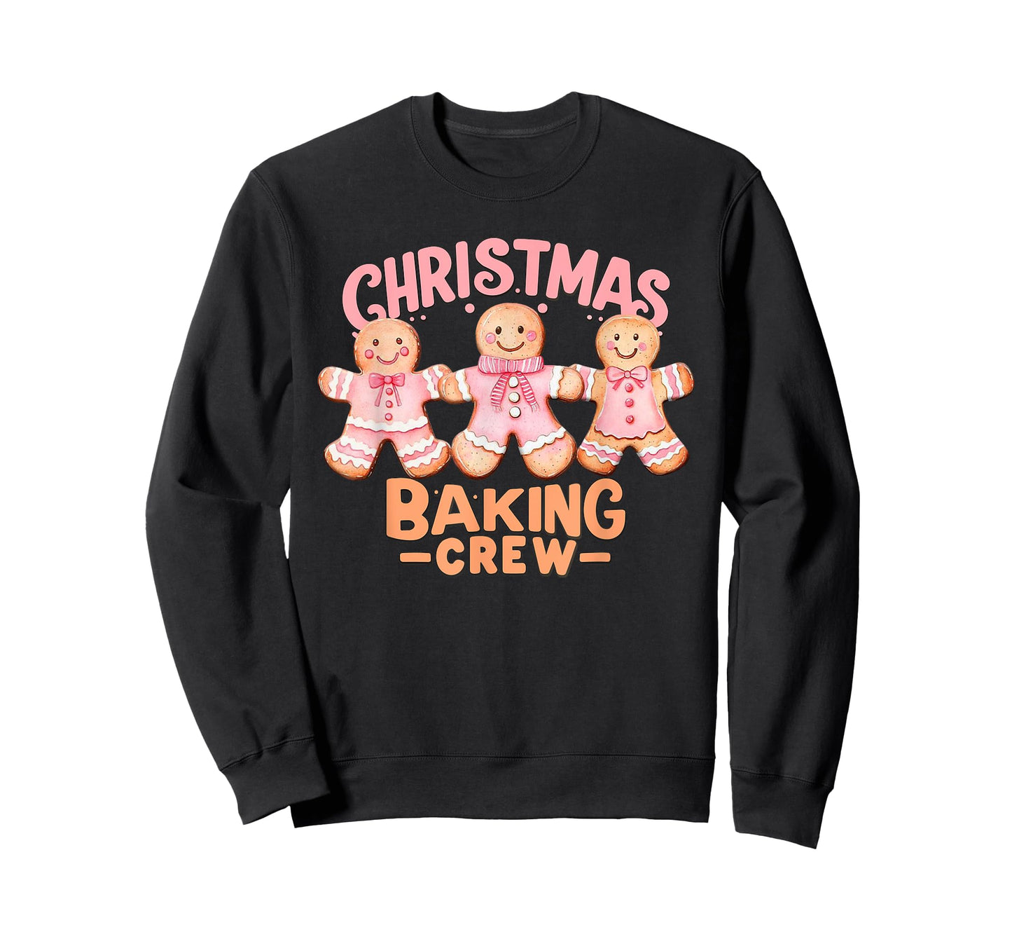 Christmas Baking Crew Pink Gingerbread Cookie Family Baking T-Shirt