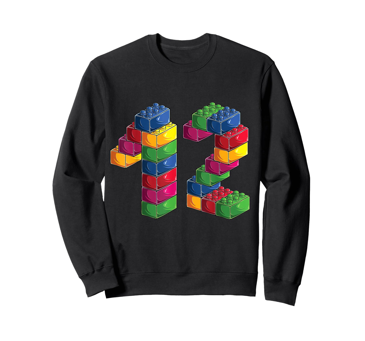Builder 12 Year Old Building Blocks Birthday Bricks 12th T-Shirt