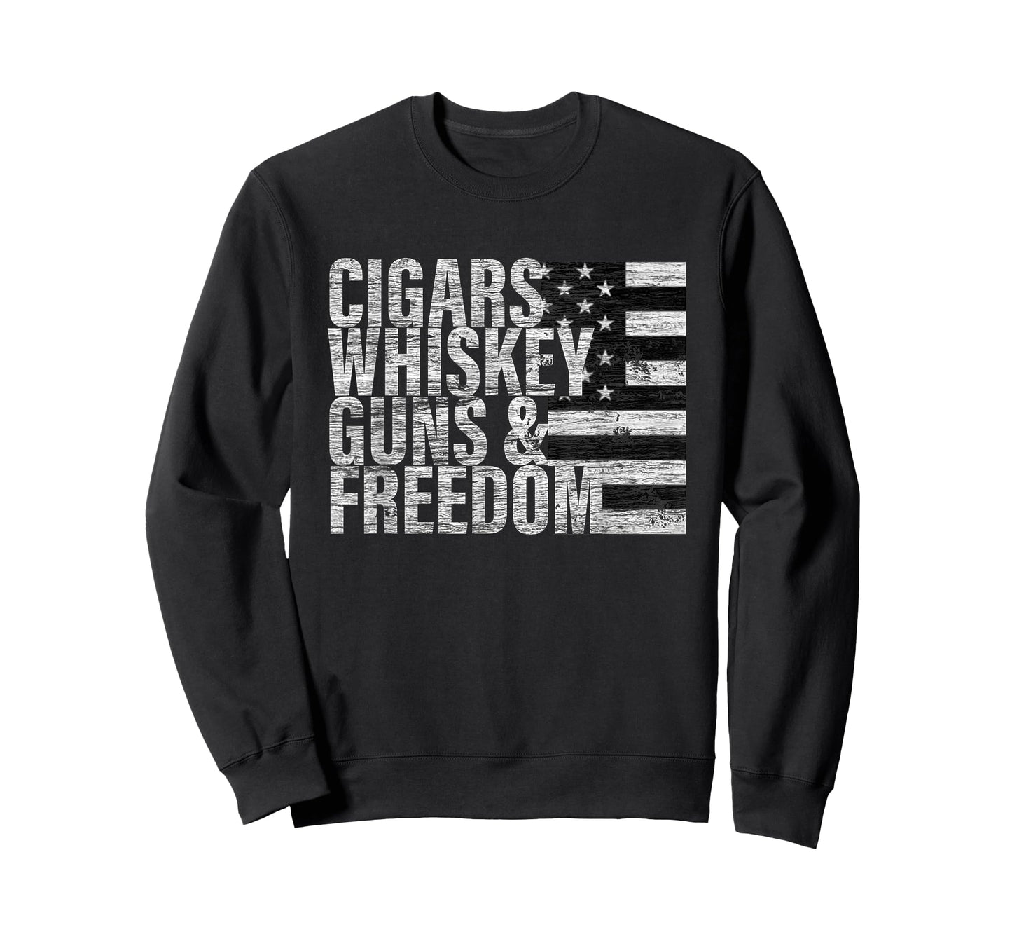 Cigars Whiskey Guns & Freedom T-Shirt Flag Tee T-Shirt