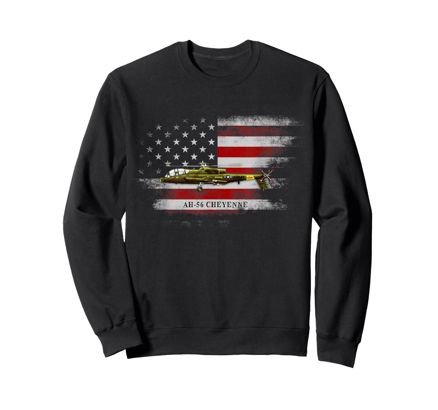 AH-56 Cheyenne Helicopter USA Flag Helicopter Pilot Gifts Women Men T-Shirt