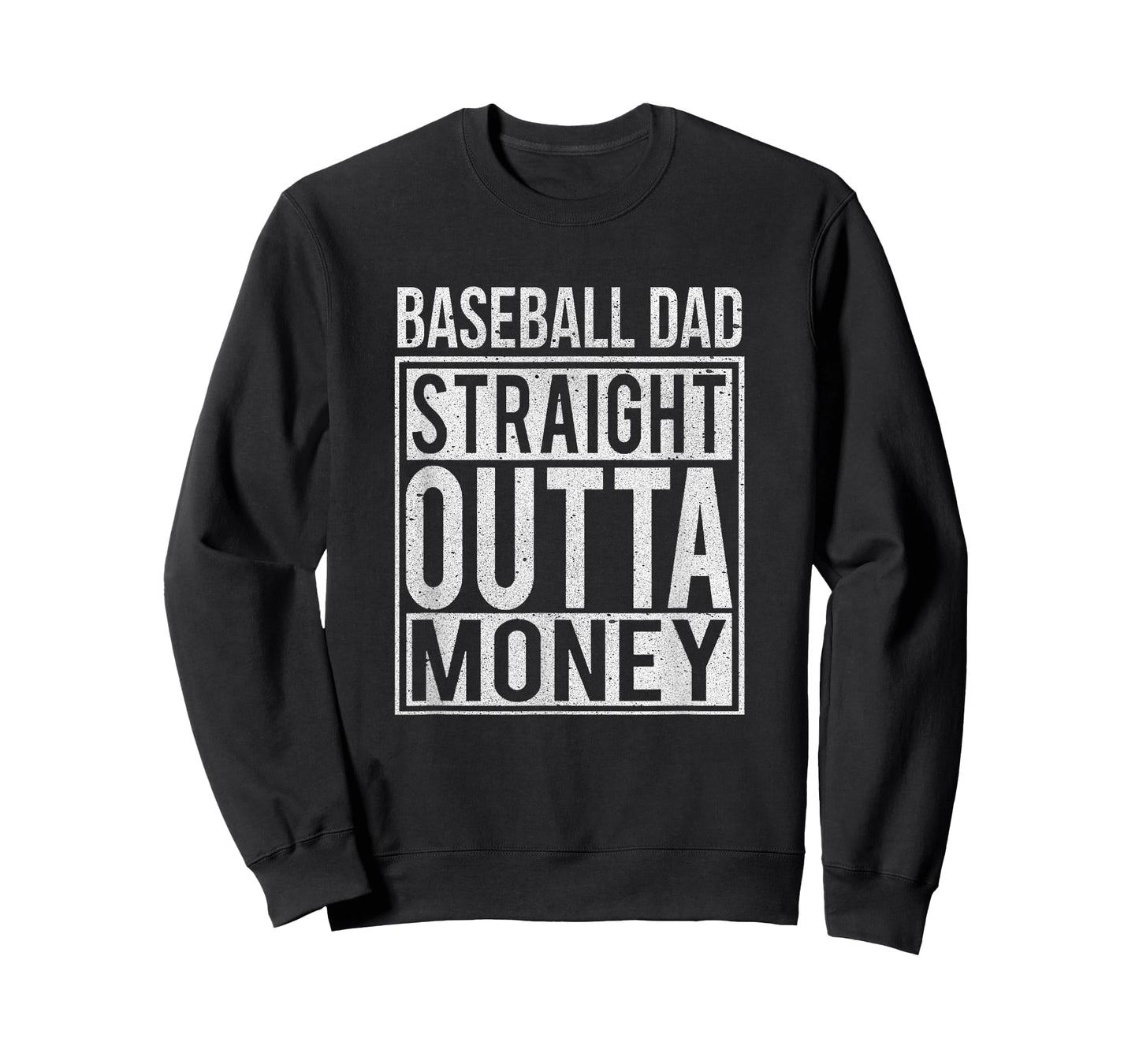 Baseball Dad Straight Outta Money T-Shirt I Funny Pitch Gift T-Shirt