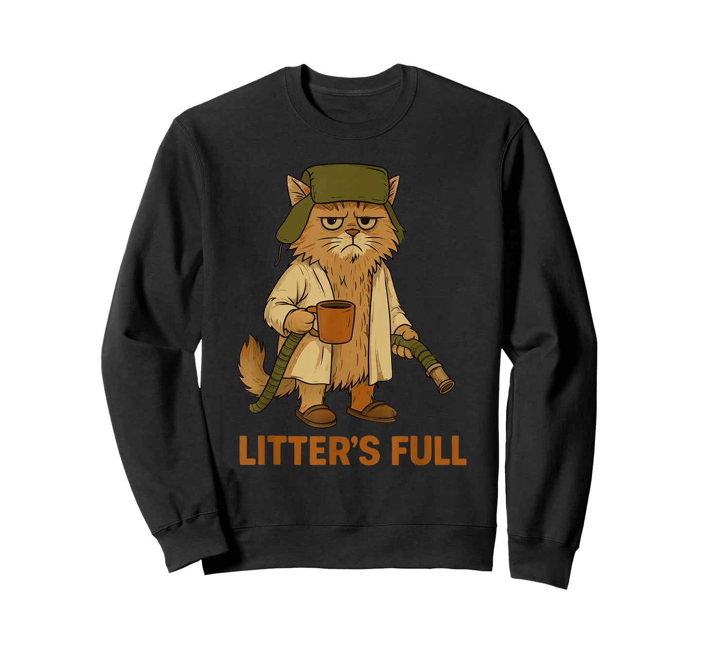 Litter’s Full Funny Cat Lovers Christmas Xmas T-Shirt