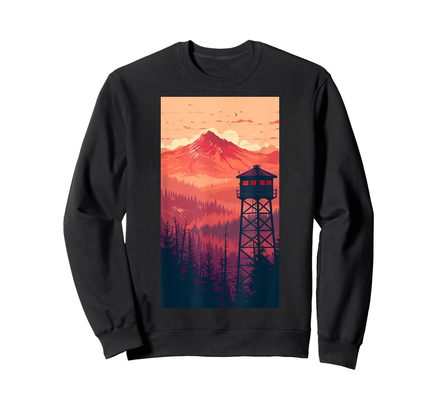 Fire Tower Landscape Mountain watch T-Shirt