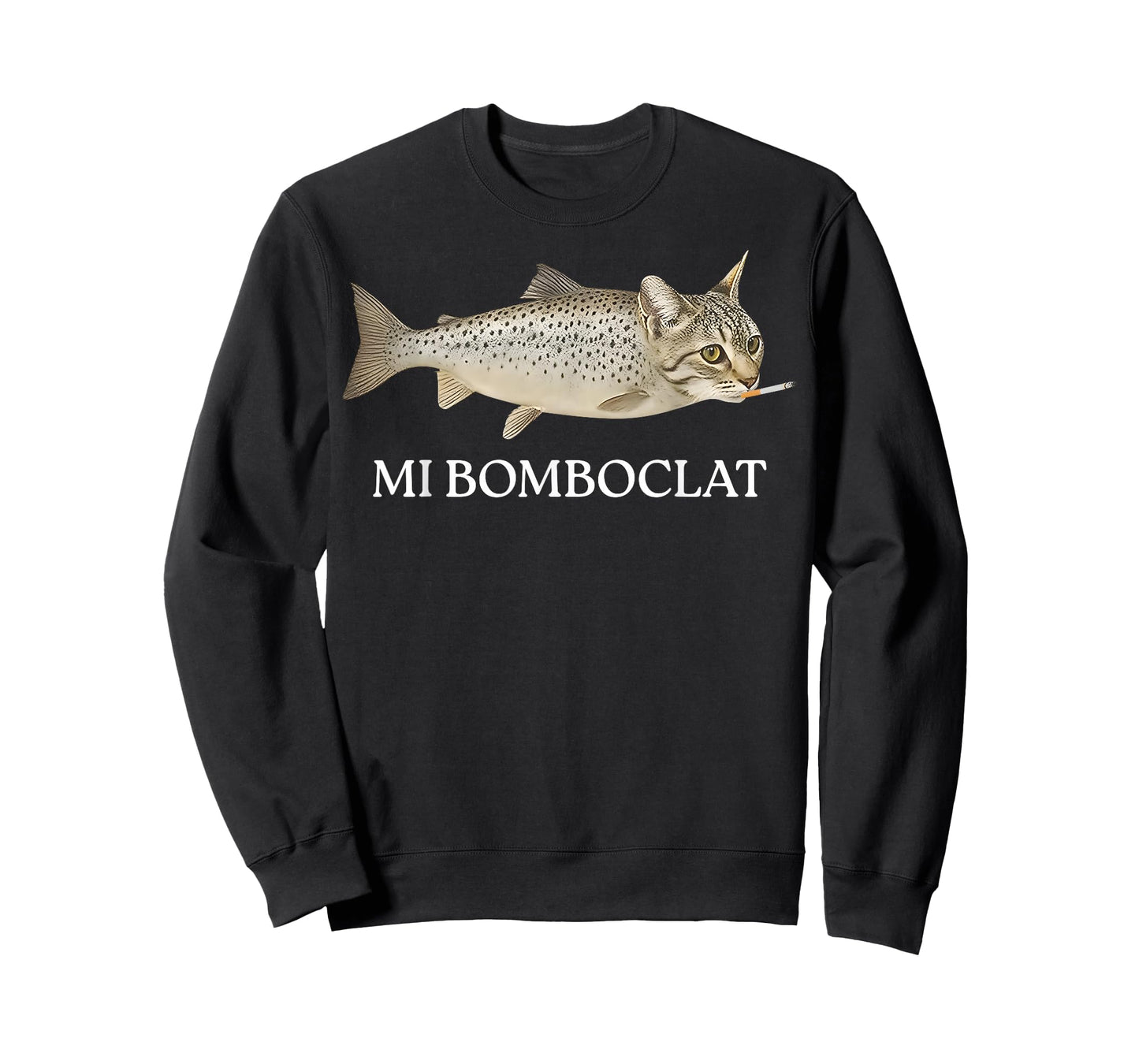 Bomboclat Fish Cat Meme Mi Bomboclat Silly Stupid Brainrot T-Shirt