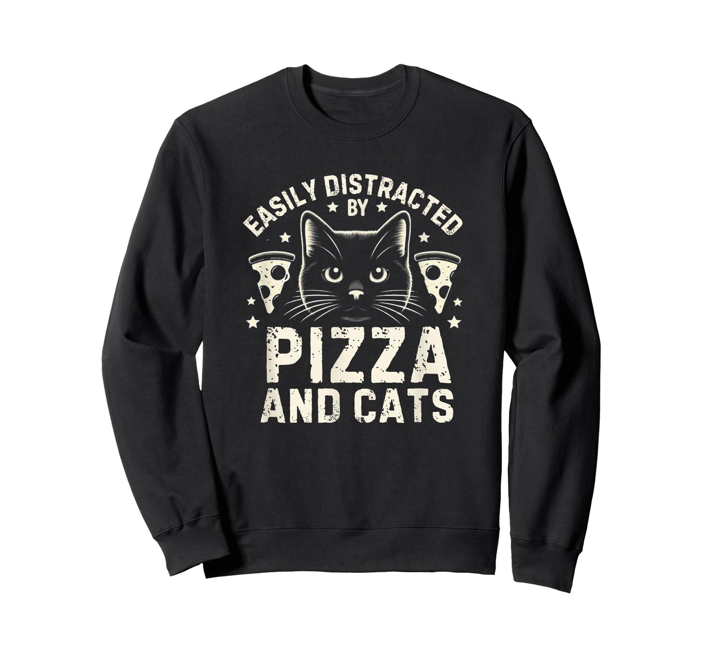 Funny Pizza Lover Foodie Pizza Pun Pizza and Cats T-Shirt