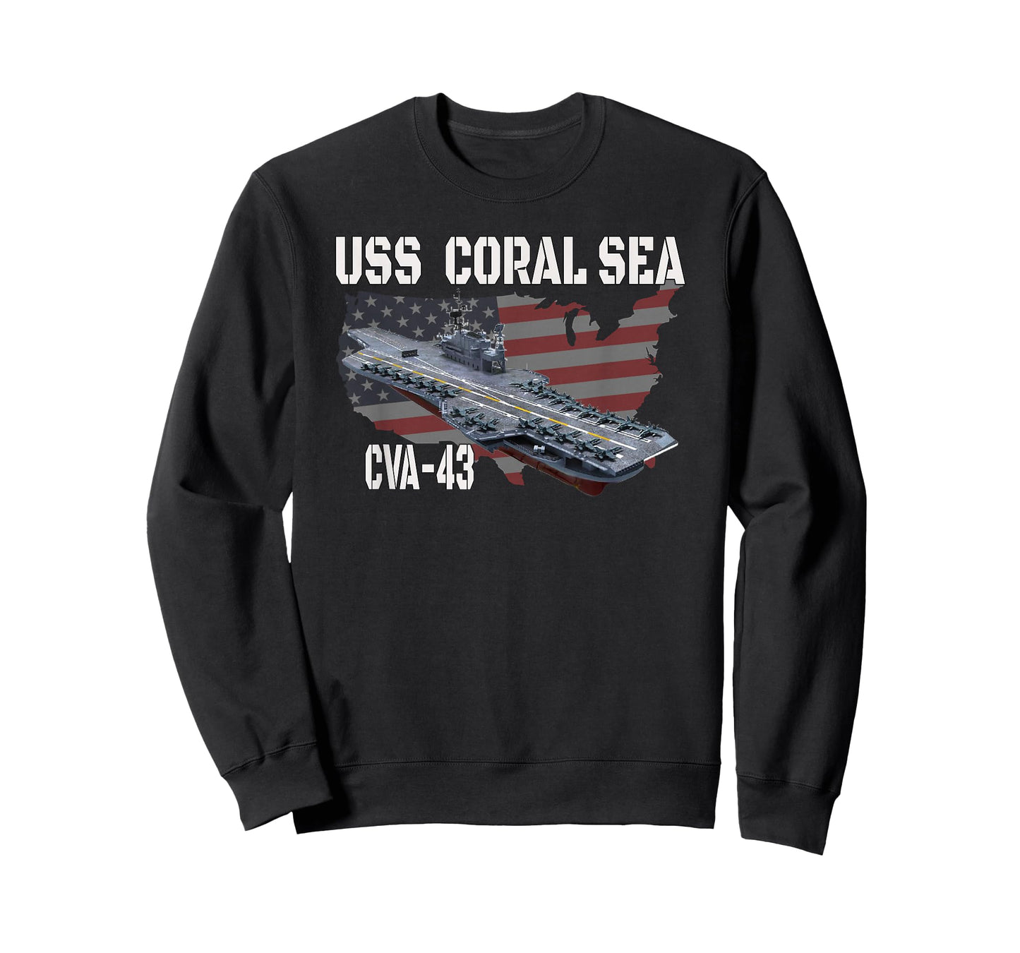 USS Coral Sea CVA-43 Aircraft Carrier Veterans Day T-Shirt