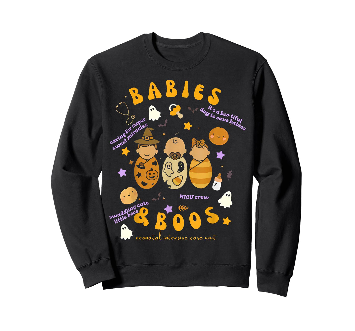 Babies Boos Halloween Nicu Nurse Halloween T-Shirt