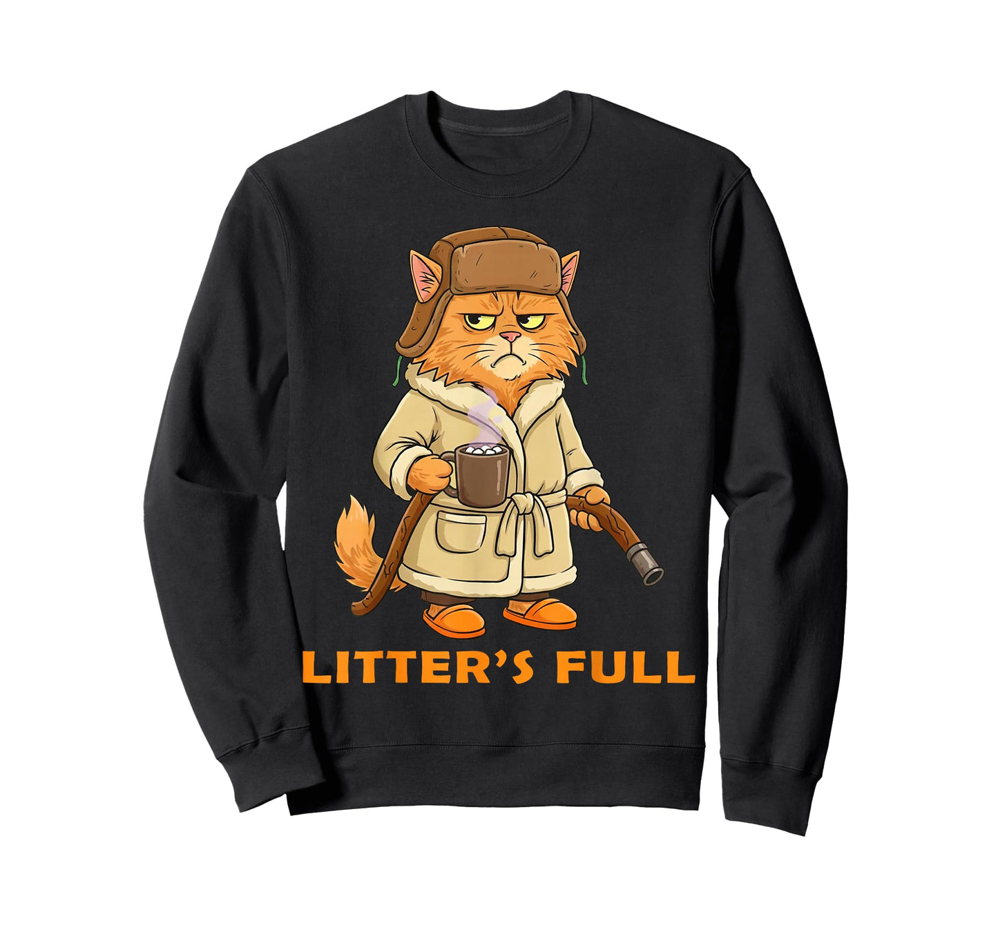 Funny Christmas Cat Litter Full Men Women Meme Xmas T-Shirt