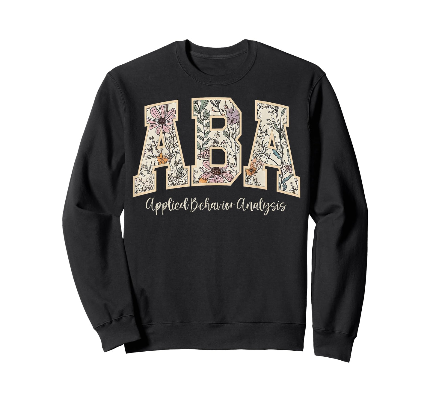 Retro Wildflower ABA Applied Behavior Analysis ABA Therapist T-Shirt