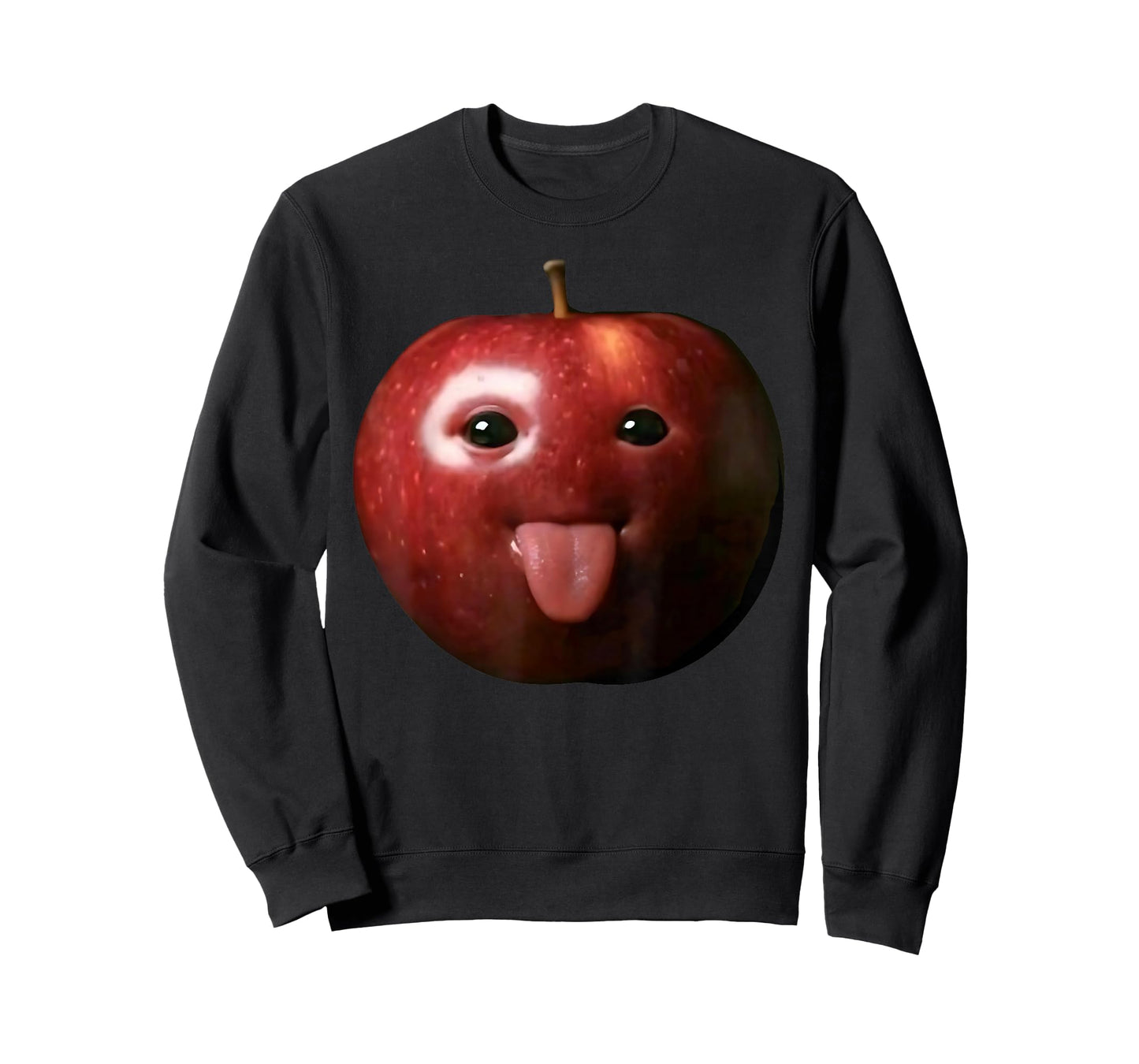 Funny Silly AI Apple gen z Meme BrainRot Humor Tongue Out T-Shirt