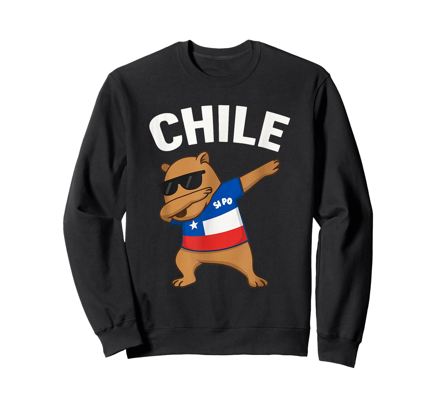 Capybara Chile Dabbing Si Po Chilean Prde Flag Capibara T-Shirt