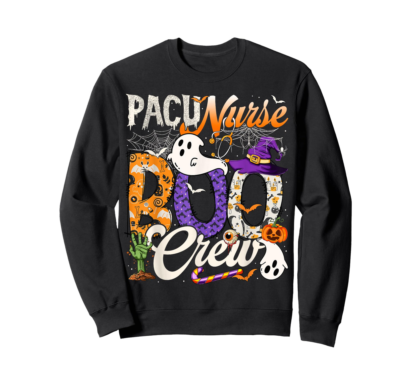 Cute PACU Nurse Boo Crew Nurse Halloween Ghost Costume T-Shirt