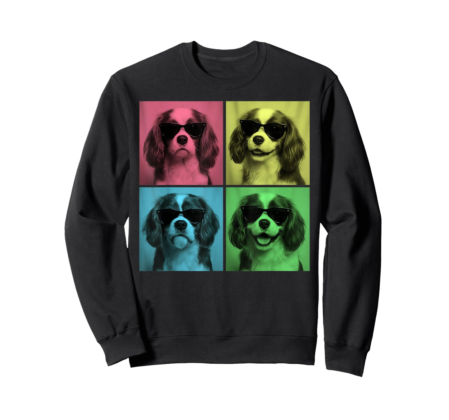 Cavalier King Charles Spaniel Dog Pop Art Funny Photo Booth T-Shirt