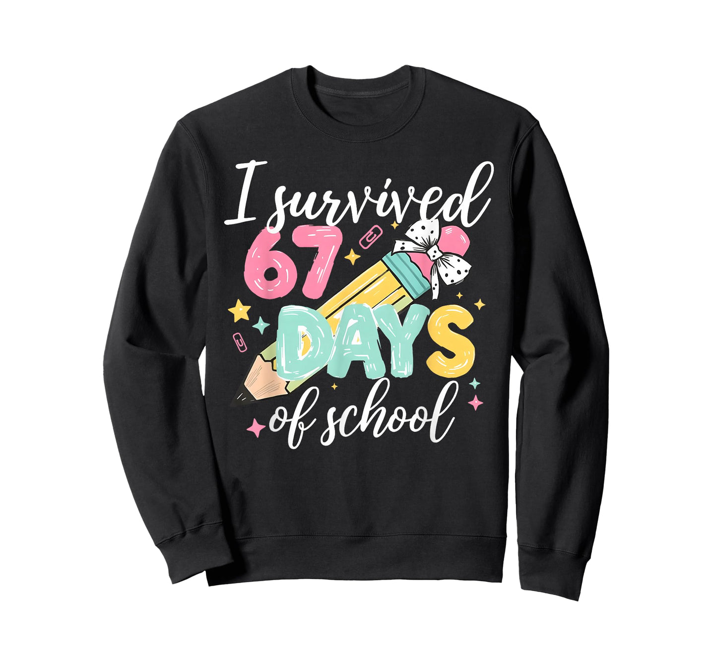 I Survived 67 Days of School Funny Six Seven Meme Teacher T-Shirt