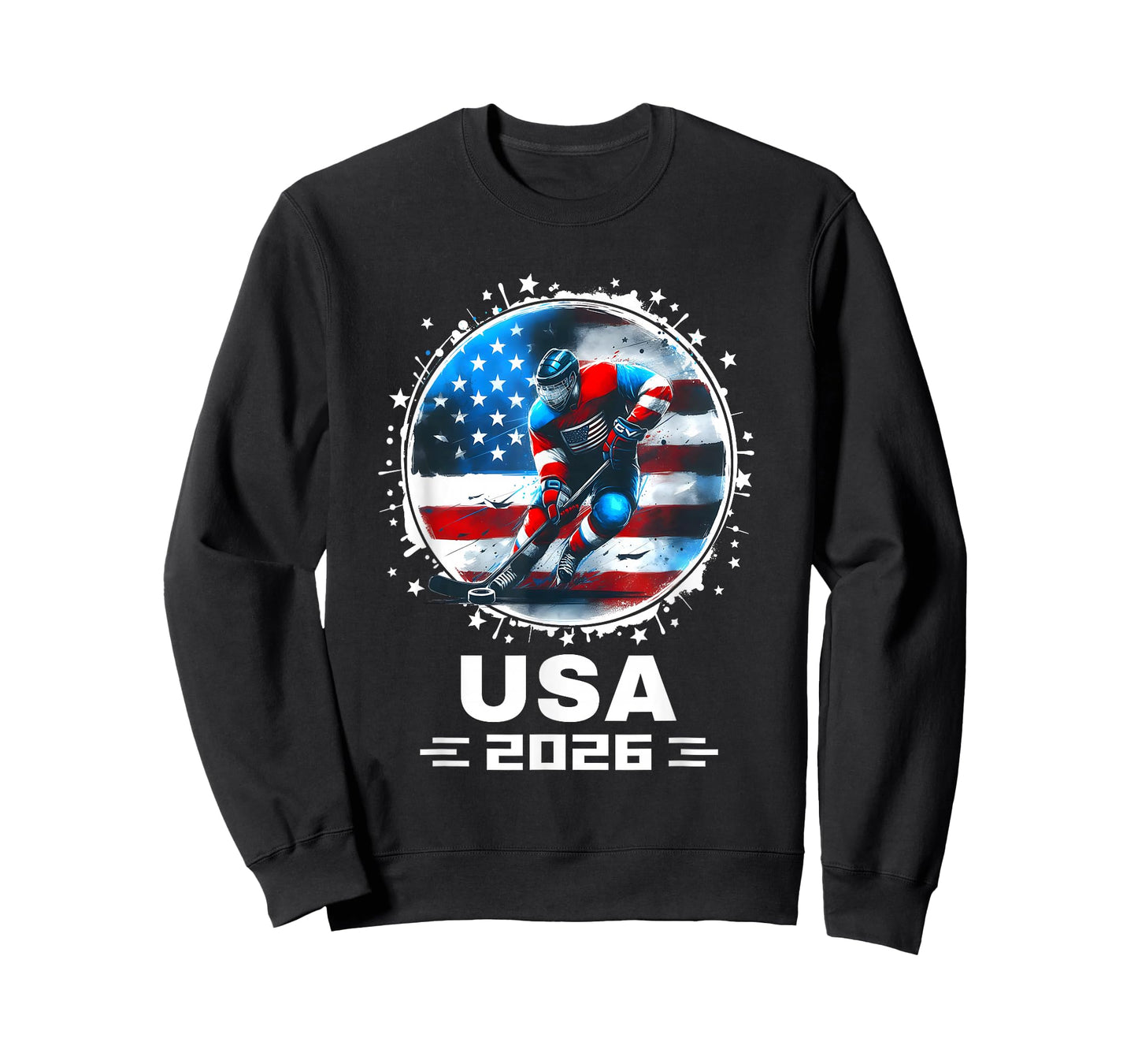 USA Team 2026 United States American Flag Hockey USA T-Shirt