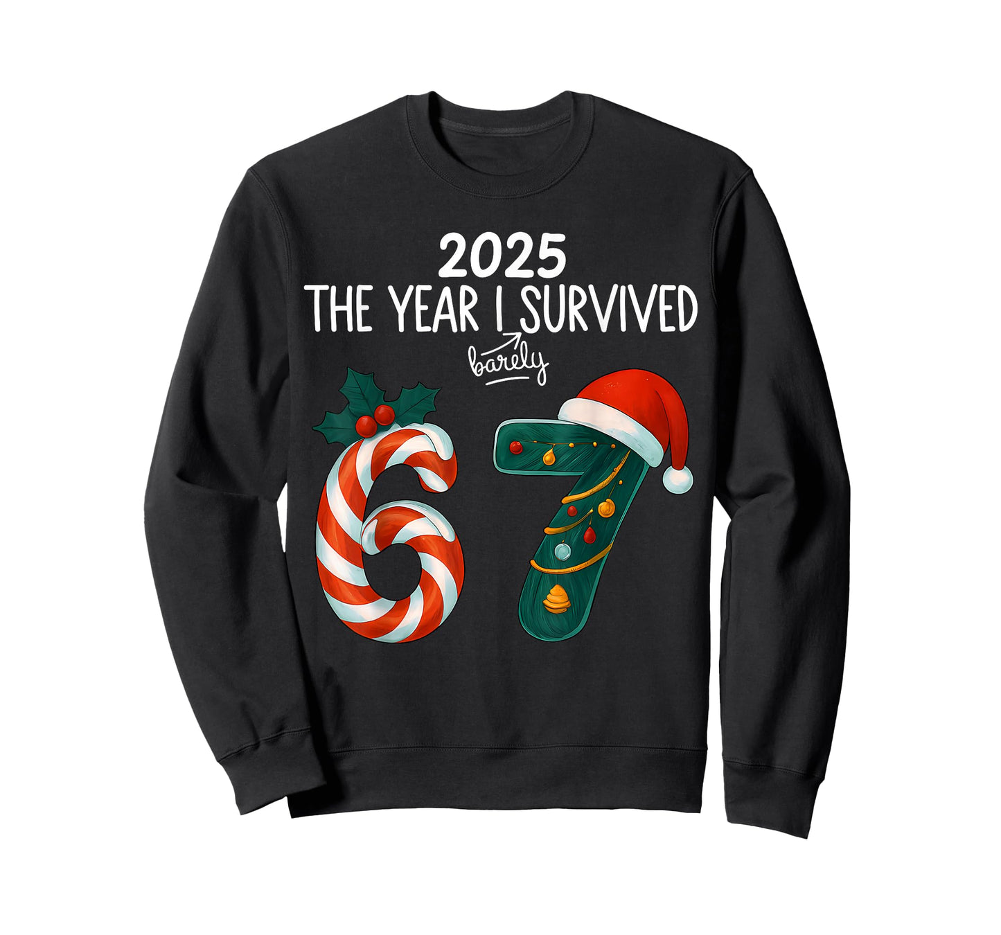 Bruh 67 Six Seven 6 7 Meme Christmas Funny Boy Girl Kids T-Shirt