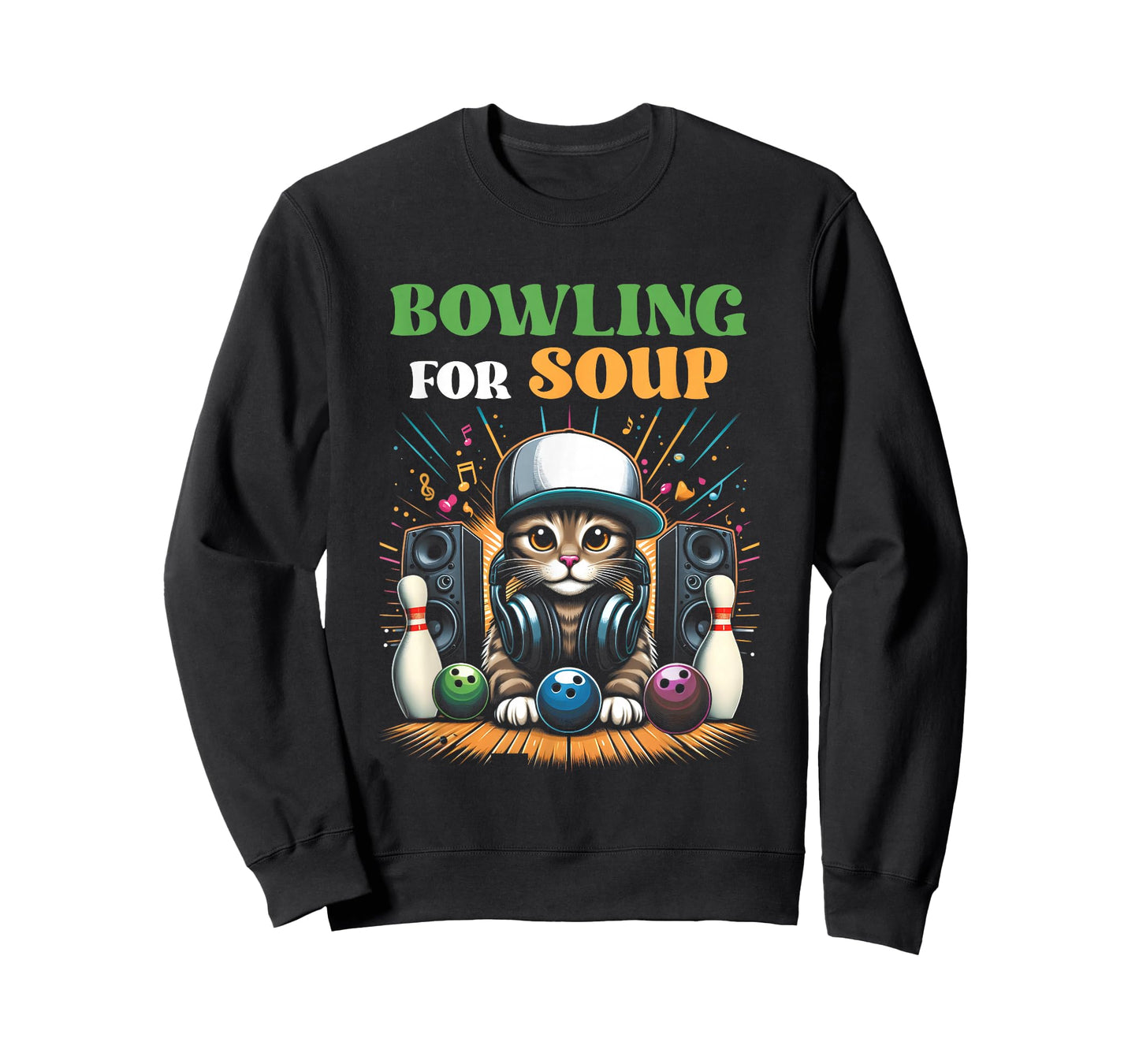 Bowling for Soup Music Cat Style DJ Cat Wearing Headphone T-Shirt
