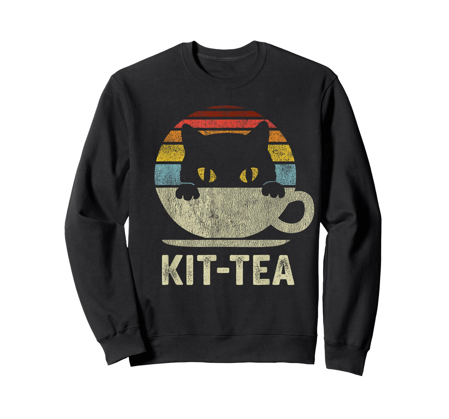 Kit Tea Black Kitty Cat Tea Lover Gift T-Shirt
