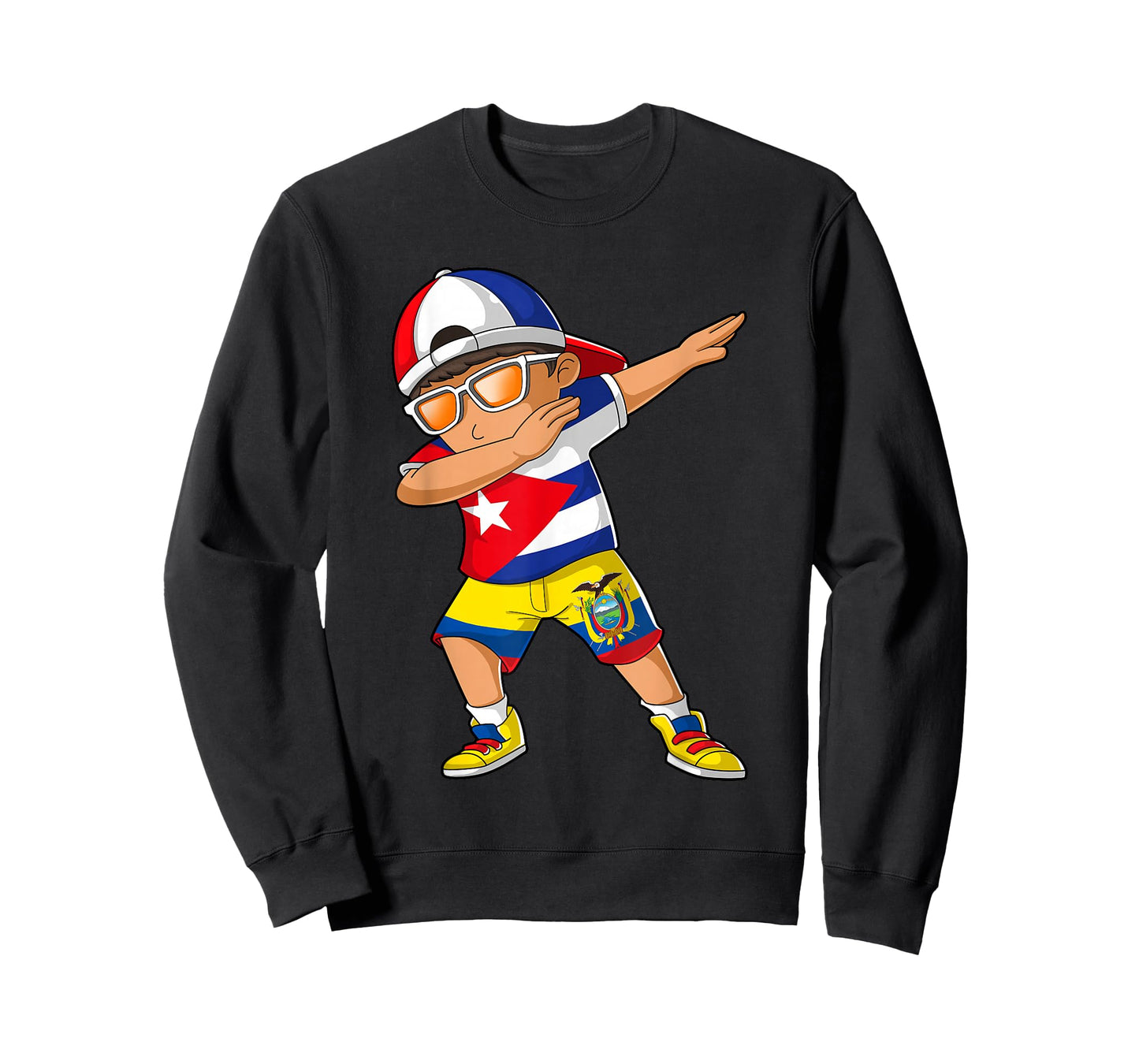 Half Cuban Half Ecuadorian Boy Kid Cuba Ecuador Flag T-Shirt