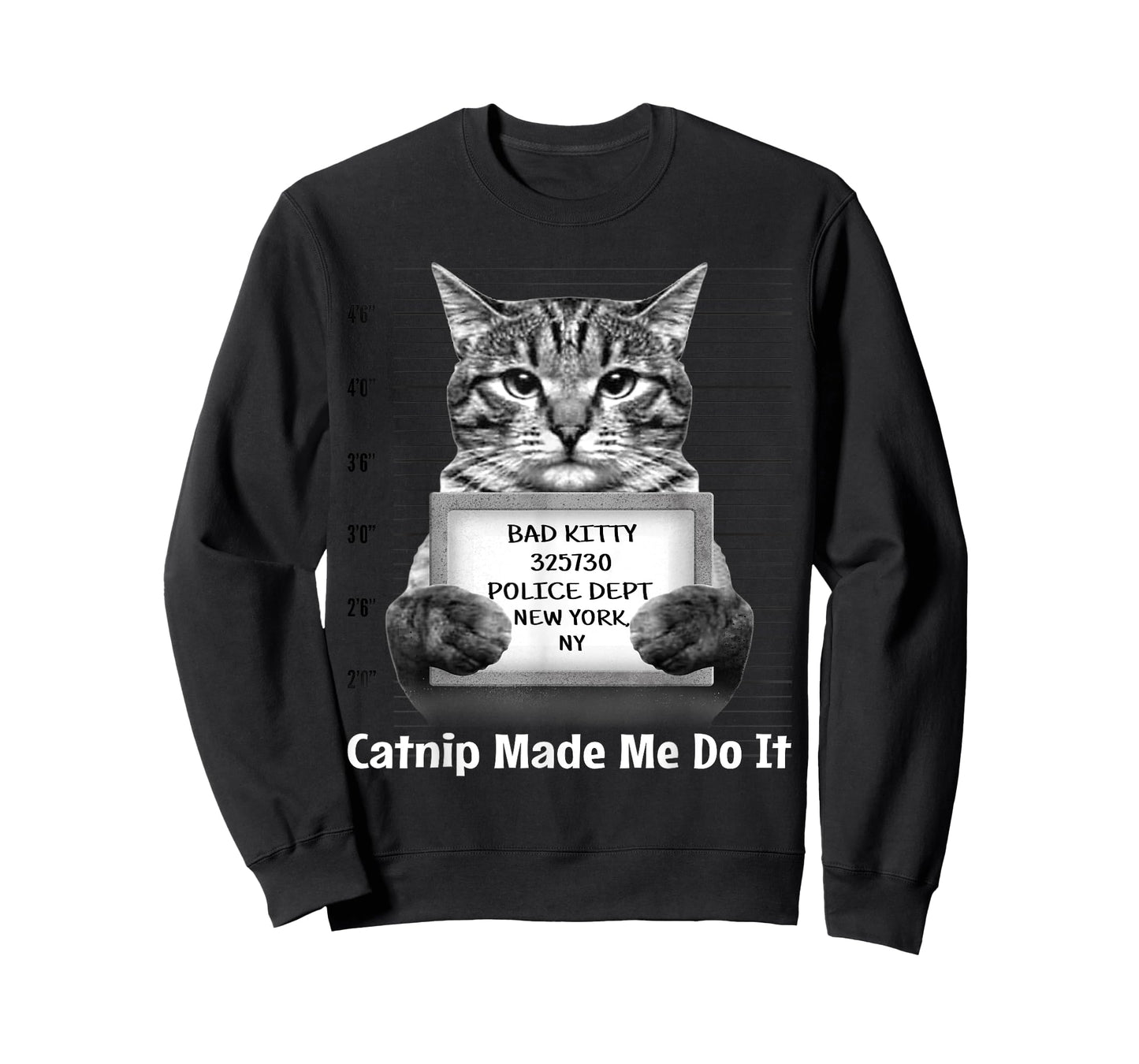 Catnip Made Me Do It Mr Furrypants Kitty Cat Mugshot T Shirt