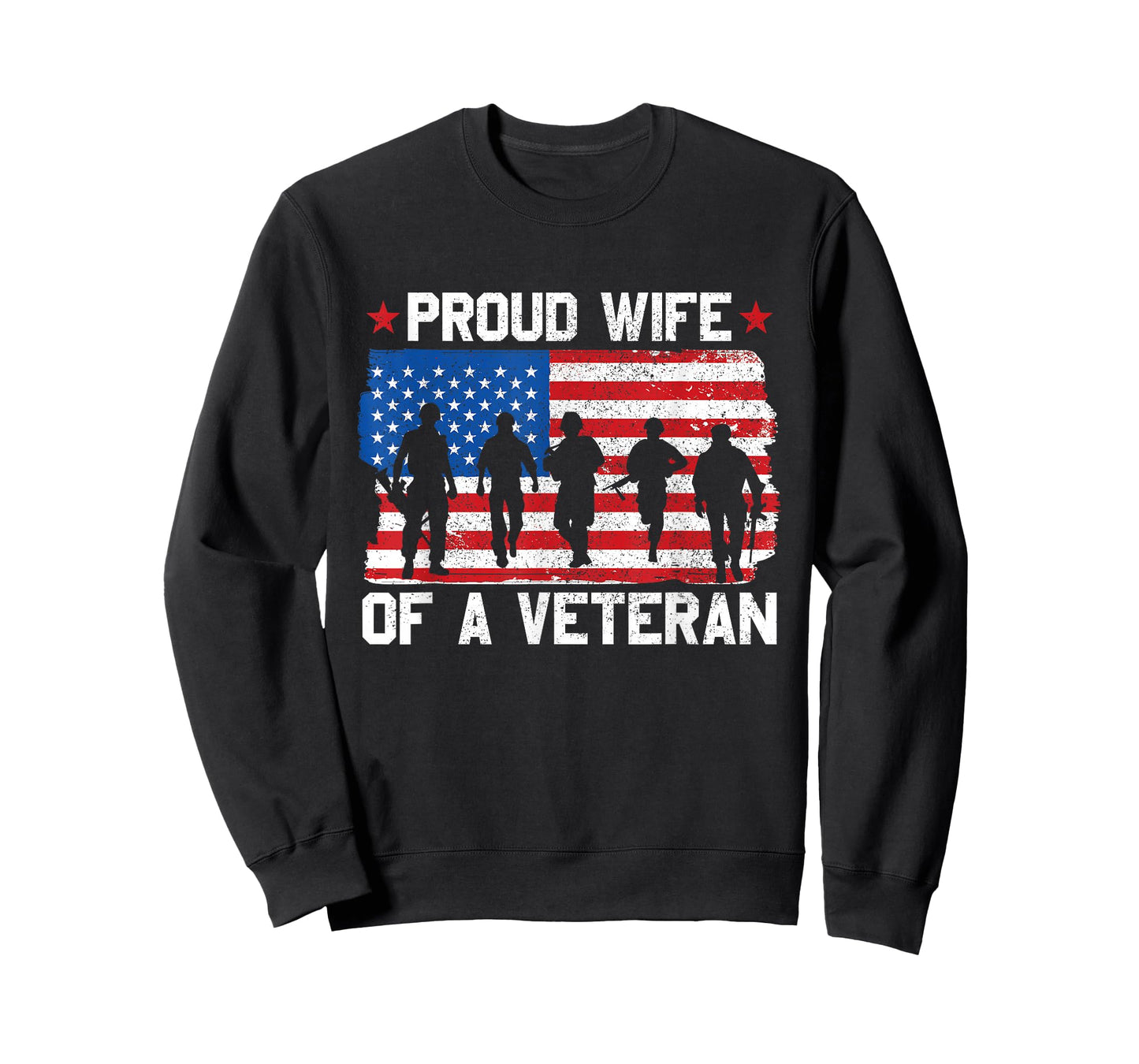 wife of veteran american memorial day us patriotic design T-Shirt