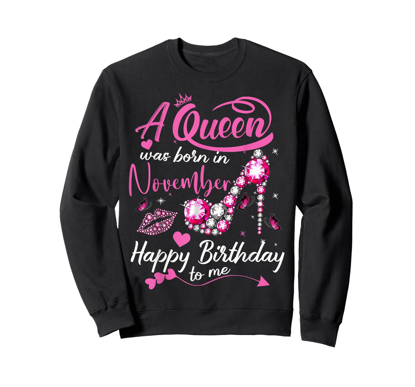 Black Queens are Born in November Women Birthday Gift T-Shirt