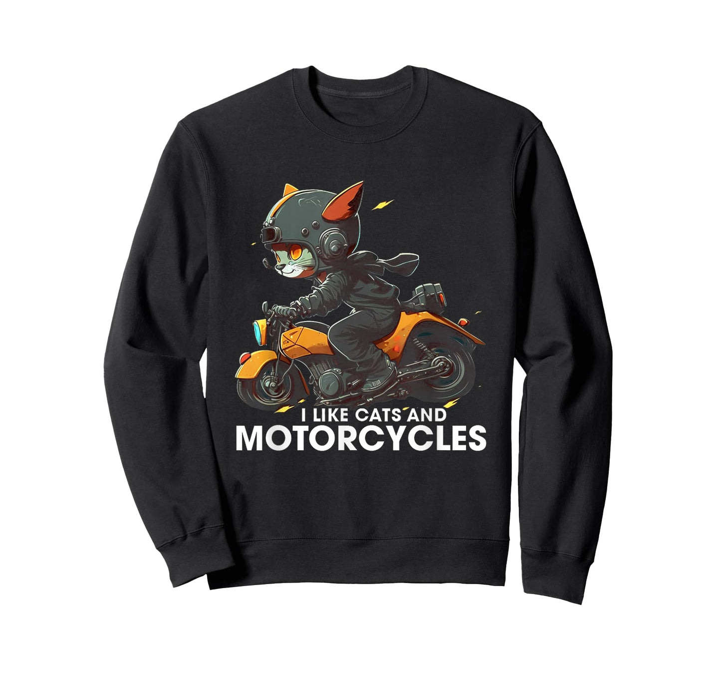 I Like Cats And Motorcycles cat riding motorcycle cute cat Men Women T-Shirt