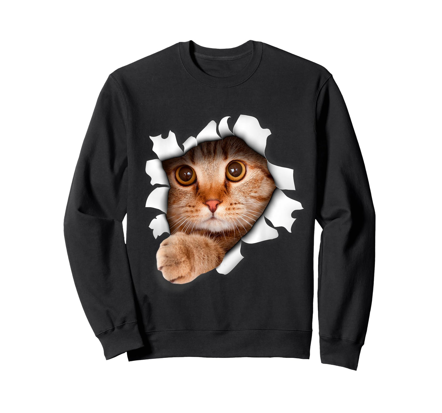 Cute Realistic Cat Kitten Emerging Cat, Kitten or Pet Lovers T-Shirt