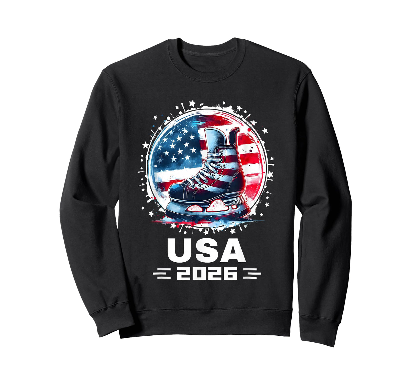 USA Team 2026 Hockey American Flag Women Men Kids Hockey T-Shirt