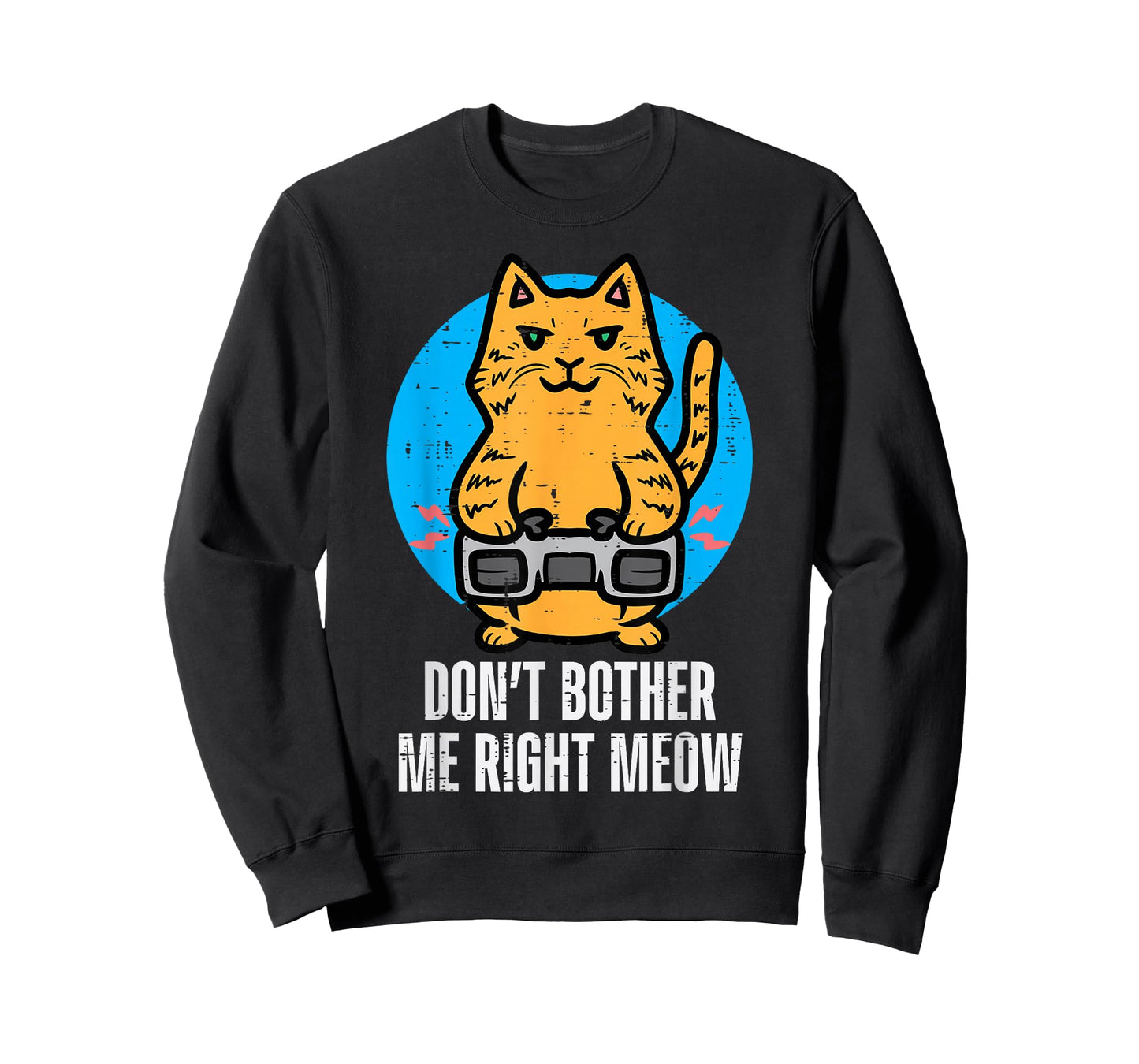 Gamer Cat Dont Bother Me Meow Funny Gaming Men Boys Kids T-Shirt