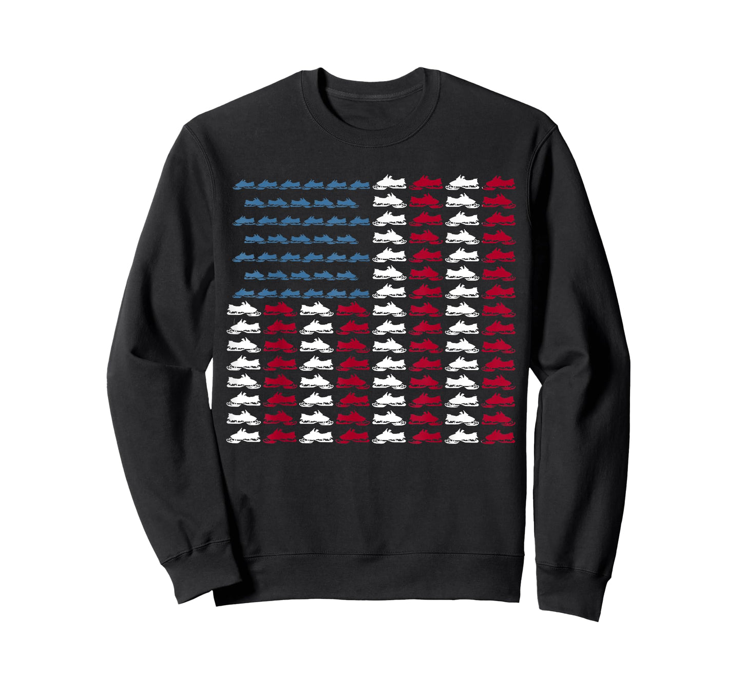 American Flag Made Of Snowmobile Funny 4th Of July T-Shirt