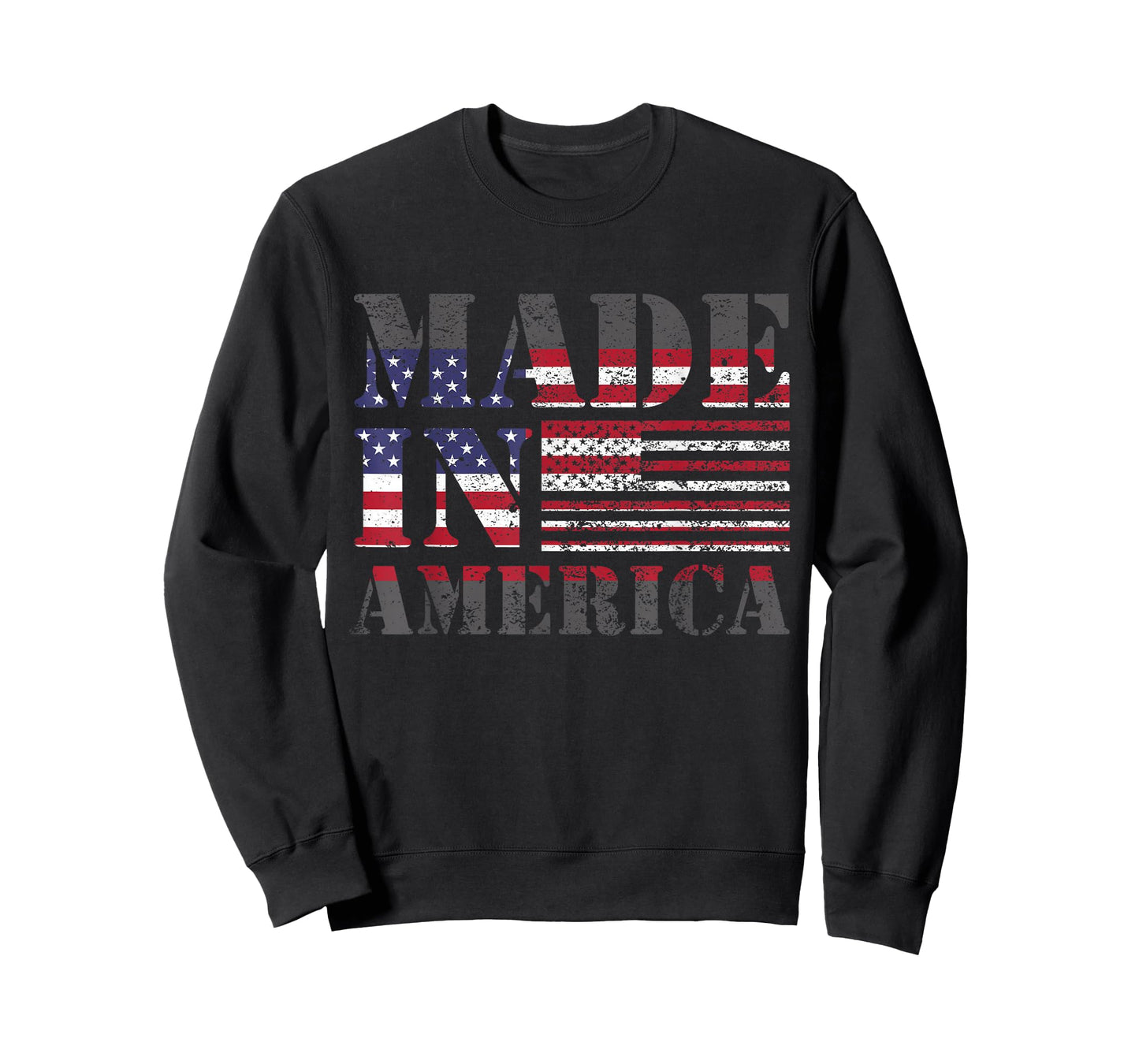 Made in America Born and Raised American Flag T-Shirt