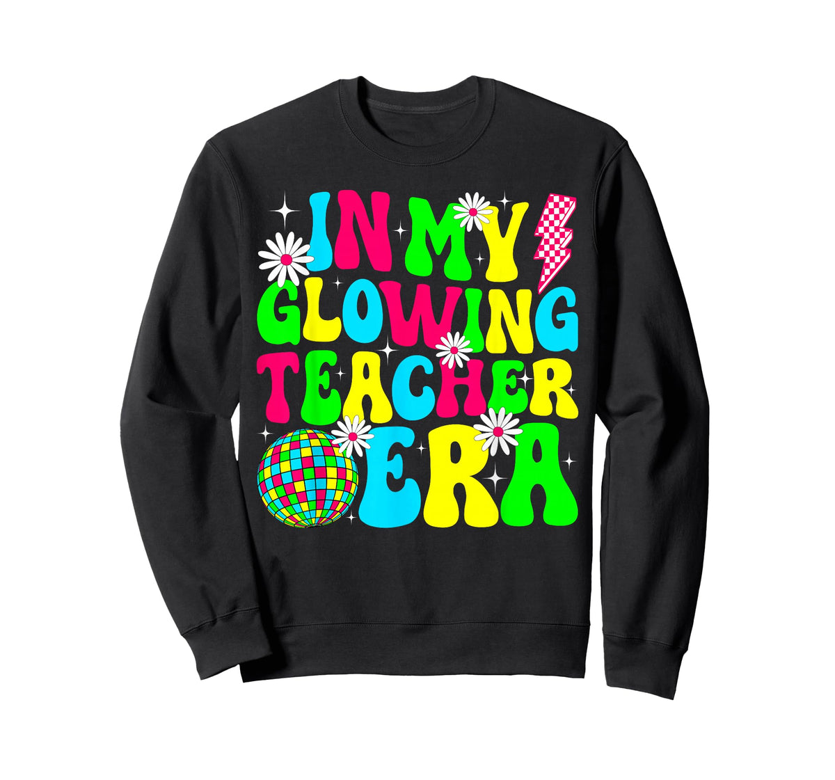 Retro Groovy in My Glowing Teacher Era Happy Teacher's Day T-Shirt