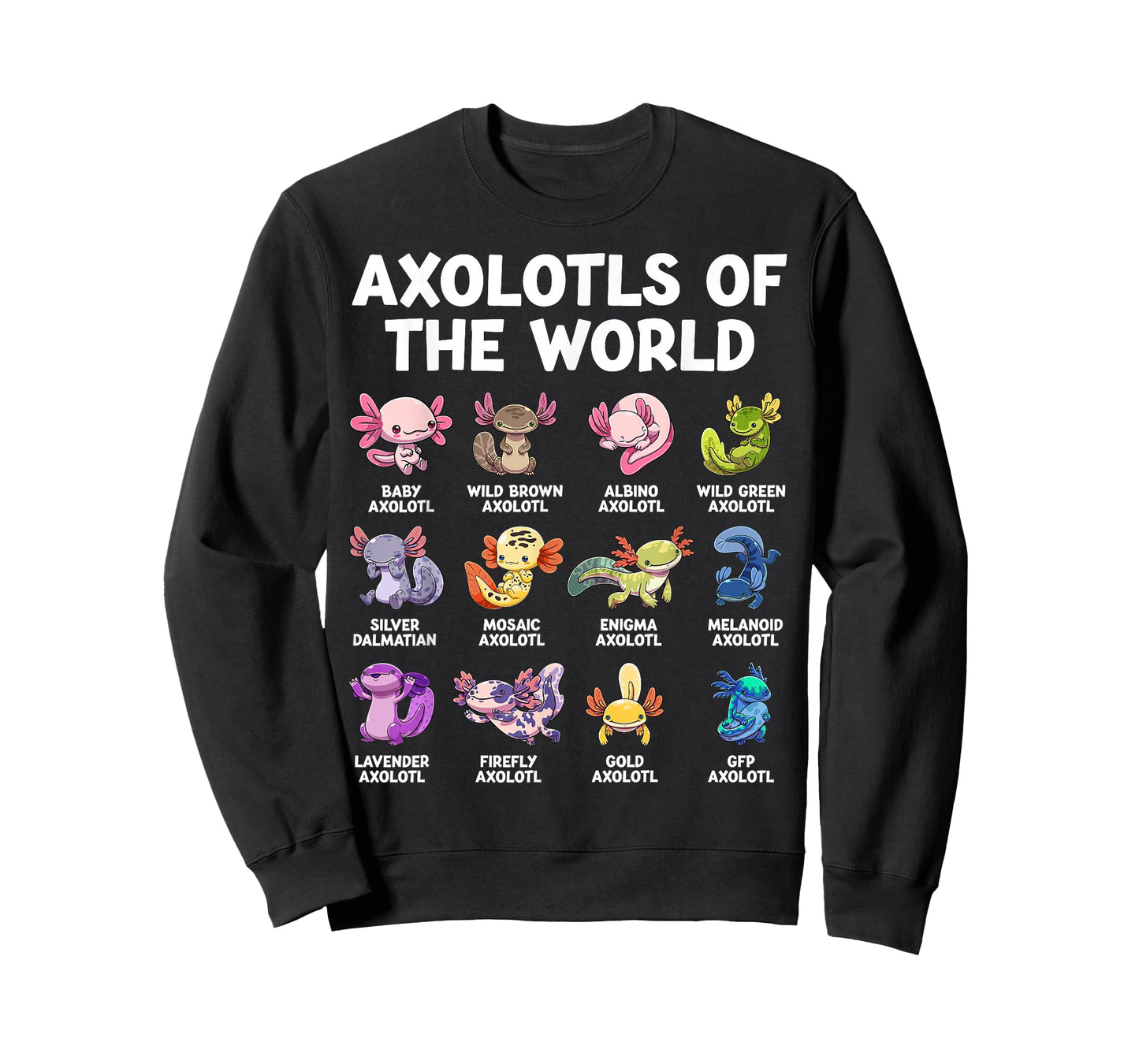 Axolotl Kawaii Axolotls of The World Funny Axolotl Animals T-Shirt
