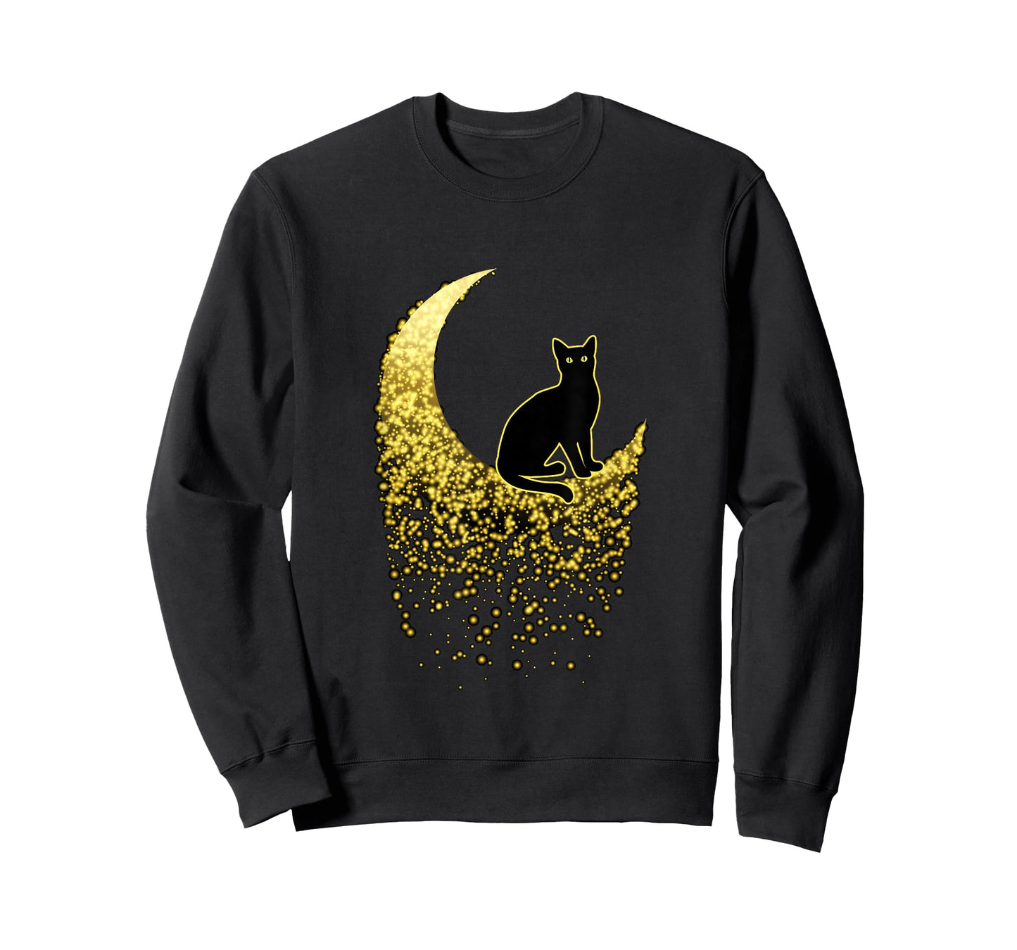 Cat on the Gold Moon - for Cat Lovers T-Shirt