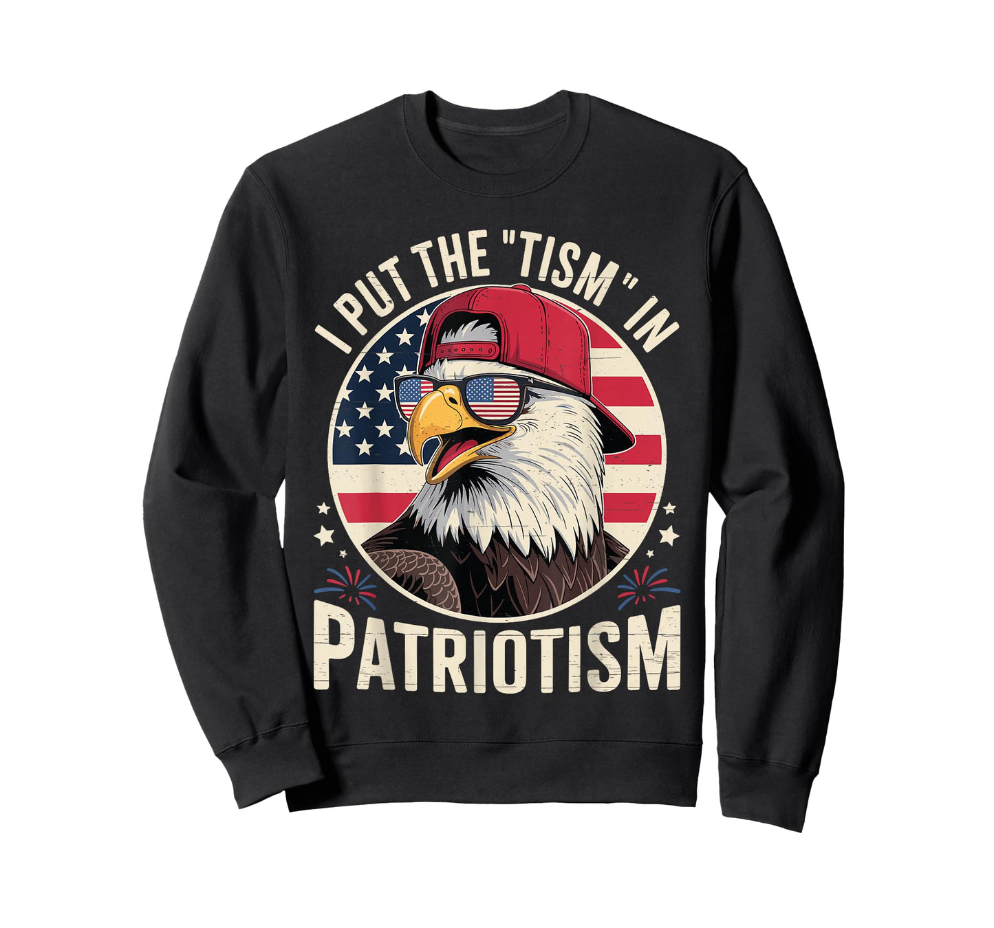 American Flag Eagle Patriotic Eagle Fireworks 4th of July T-Shirt