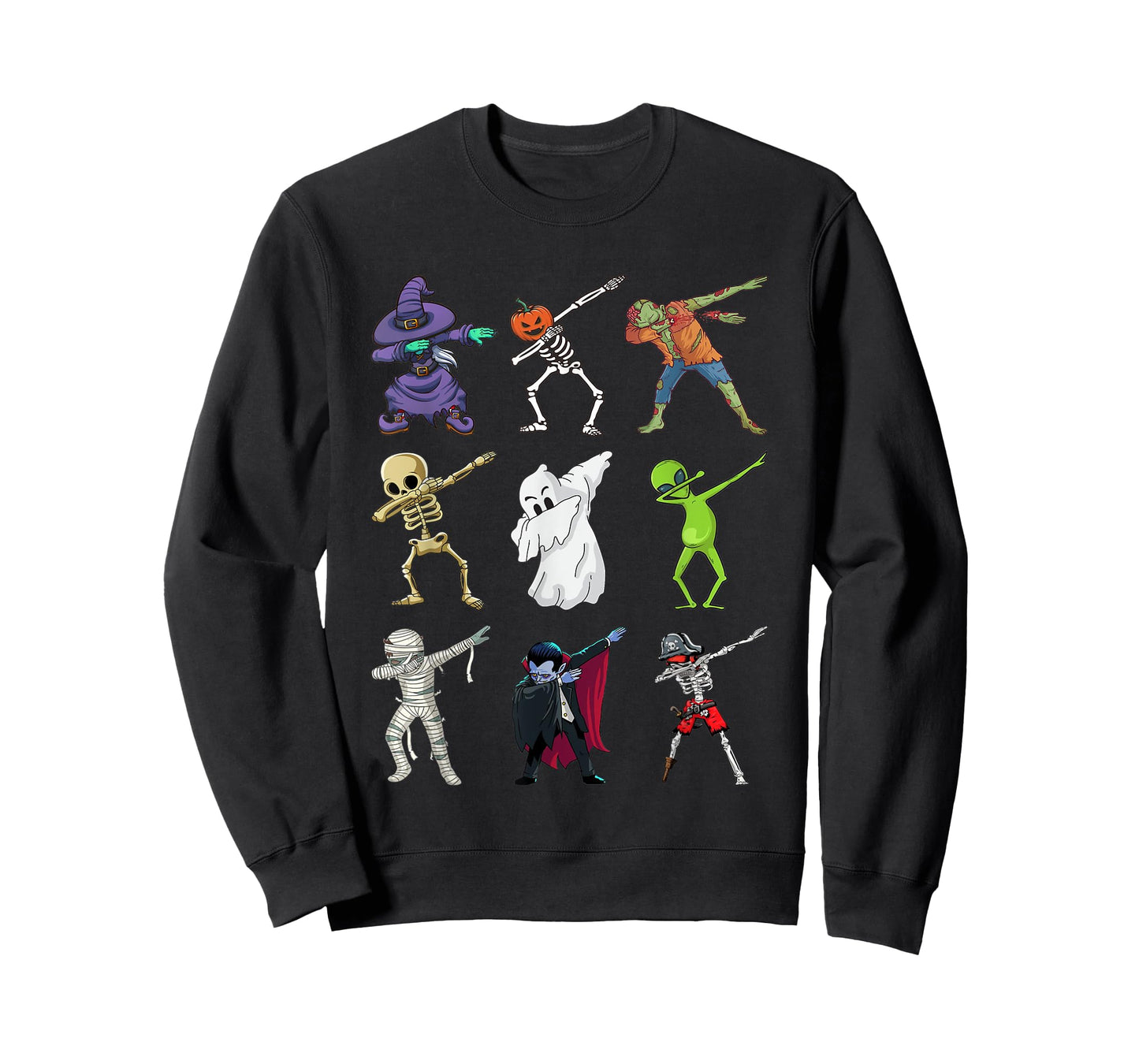 Halloween Dabbing Skeleton Witch Vampire Mummy Zombie Pirate T-Shirt