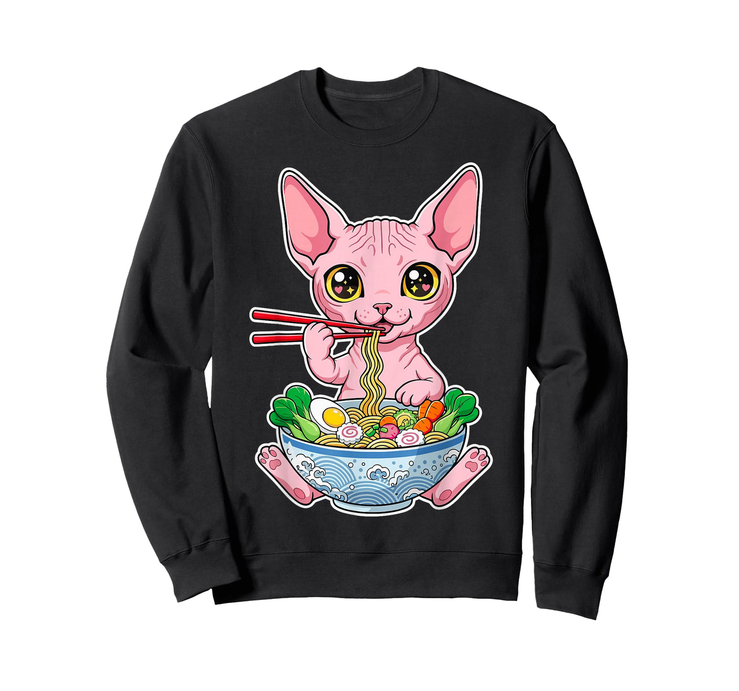 Sphynx Cat Ramen Anime Kawaii T-Shirt
