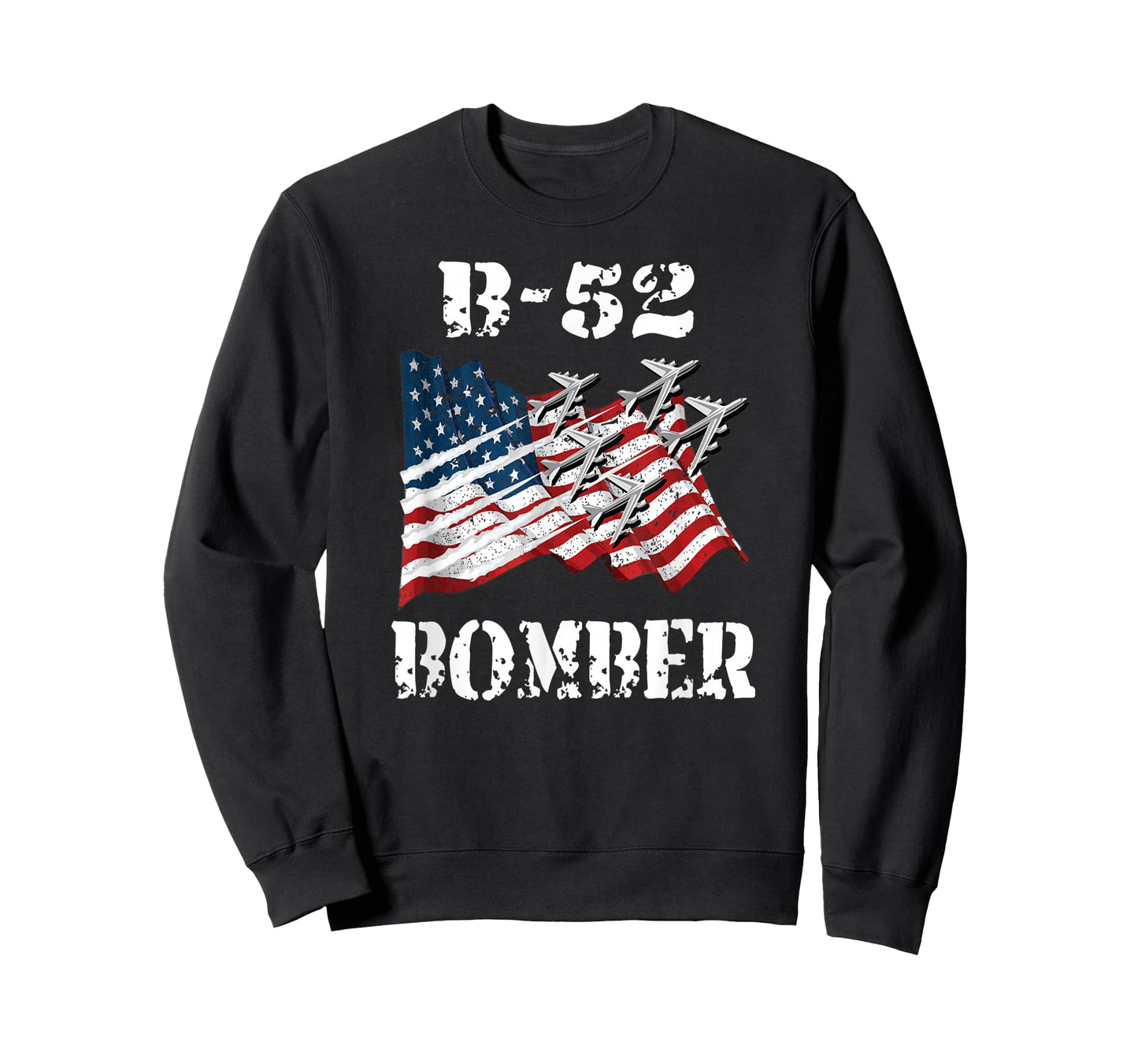 Cool USAF B52 Bomber Stratofortress Fighter Jet Flag Plane T-Shirt