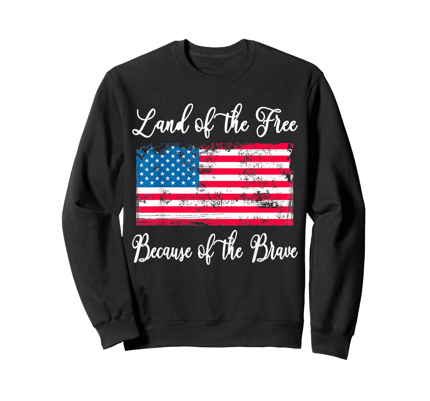 Land of The Free Because of The Brave Vintage American Flag T-Shirt