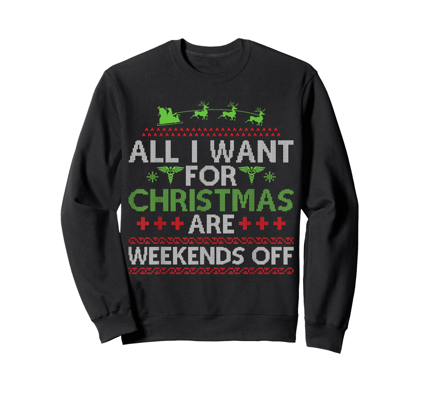 Christmas Santa Nurse Ugly Christmas Sweater T-Shirt
