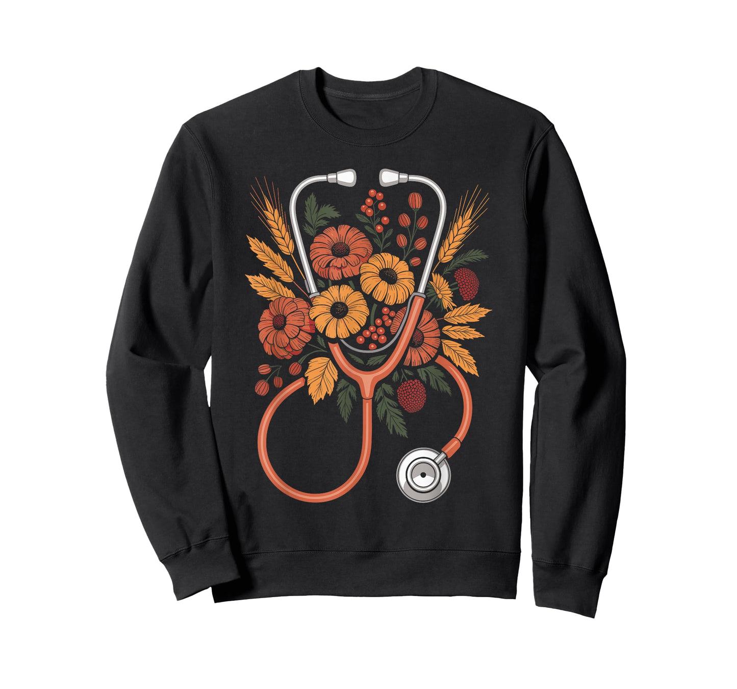 Cute Stethoscope Autumn Nurse Fall T-Shirt