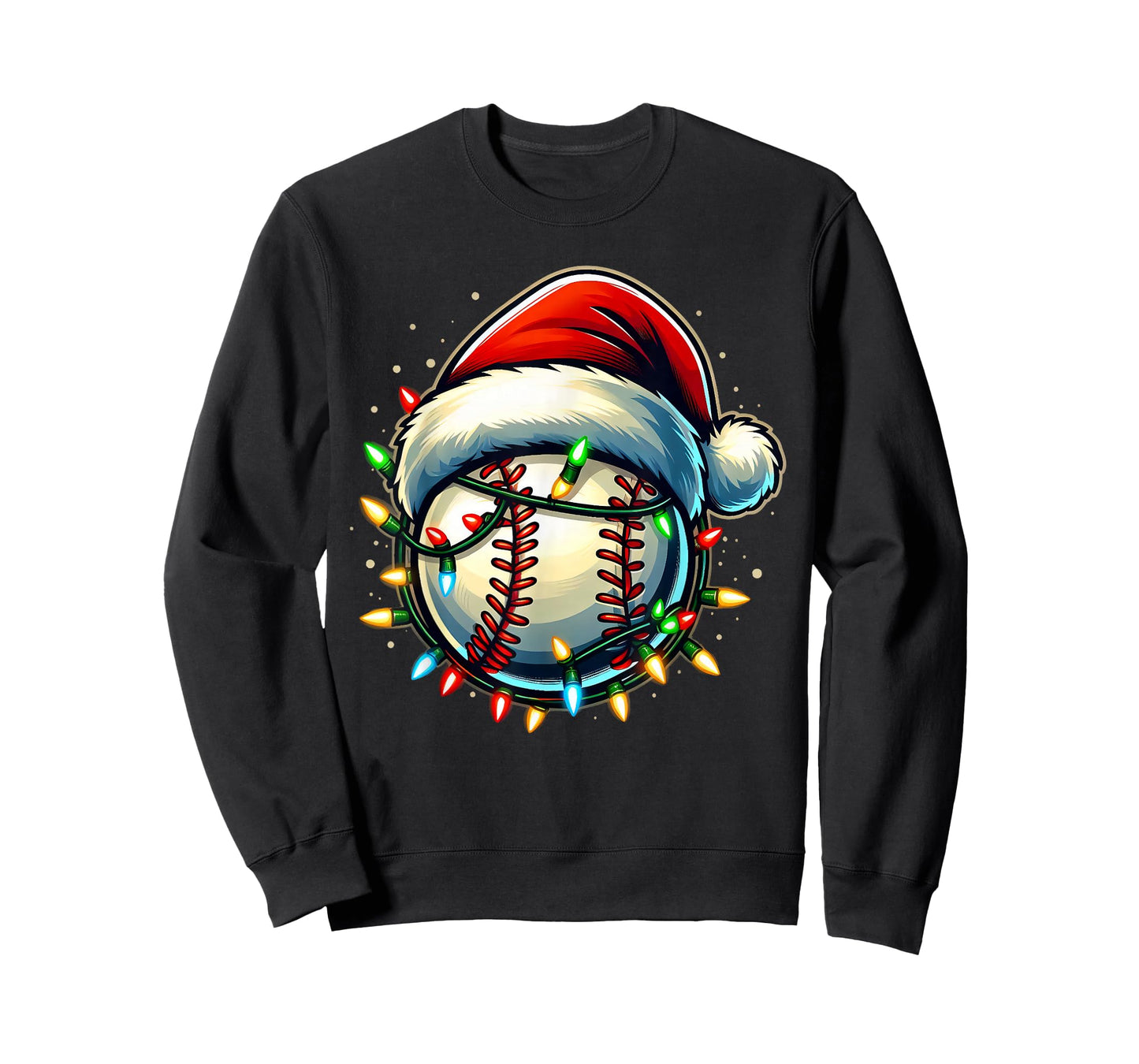 Christmas Baseball Xmas Santa Baseball Lover Boys Girls Kids T-Shirt