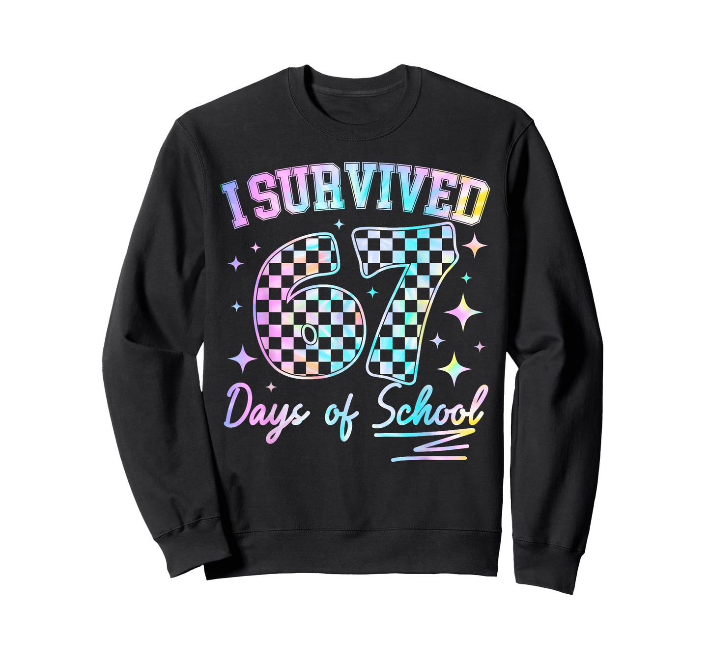 I Survived 67 Days of School Tie Dye 67th Day Teacher Kids T-Shirt